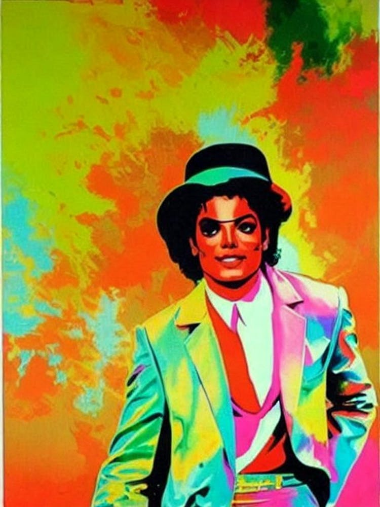 Michael Jackson Colourful Pop Art
