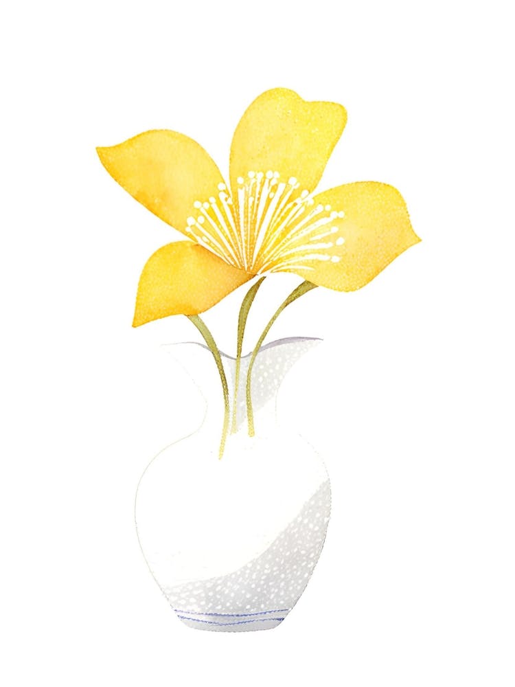 Yellow Flower In Vase 1