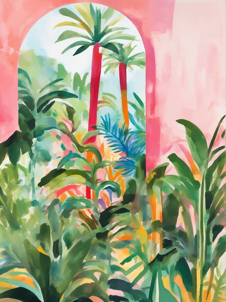 Tropical Garden with arcade