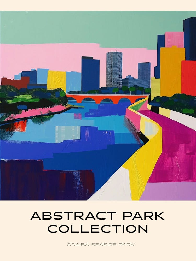 Abstract Park Collection Poster Odaiba Seaside Park Tokyo 2