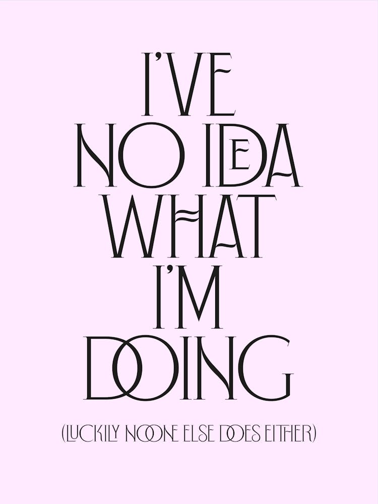 No Idea What Im Doing