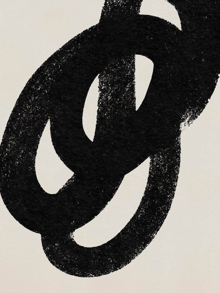 Japandi squiggles in black