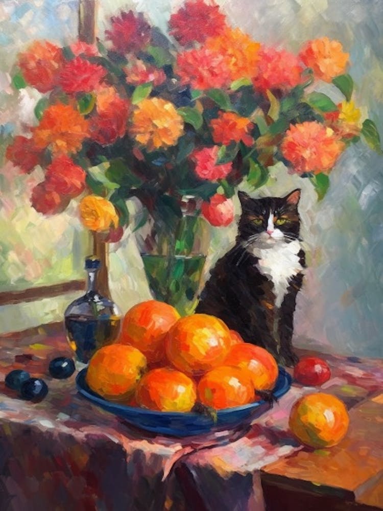 Dahlia With A Cat 4