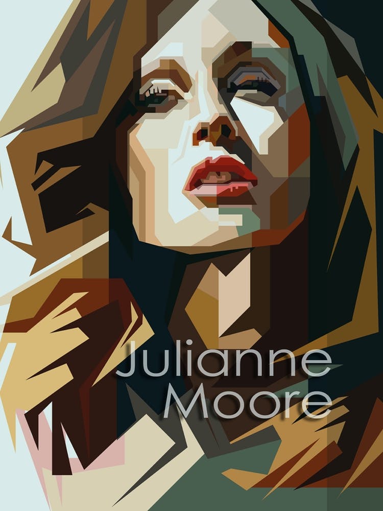 Retro Julianne Moore Hollywood Actress Celebrity