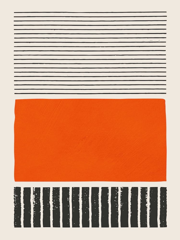 Bright Orange Black Line