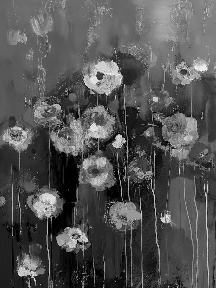 Schwarz-Weiße Blumen 88