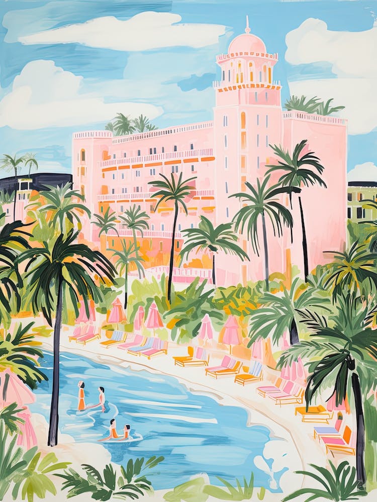 The Breakers   Palm Beach, Florida   Resort Storybook Illustration 1
