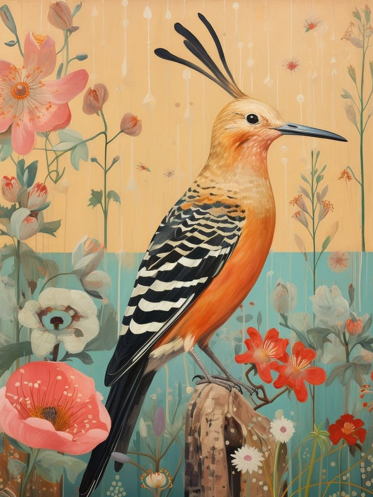 Hoopoe 2 Detailed Bird Painting