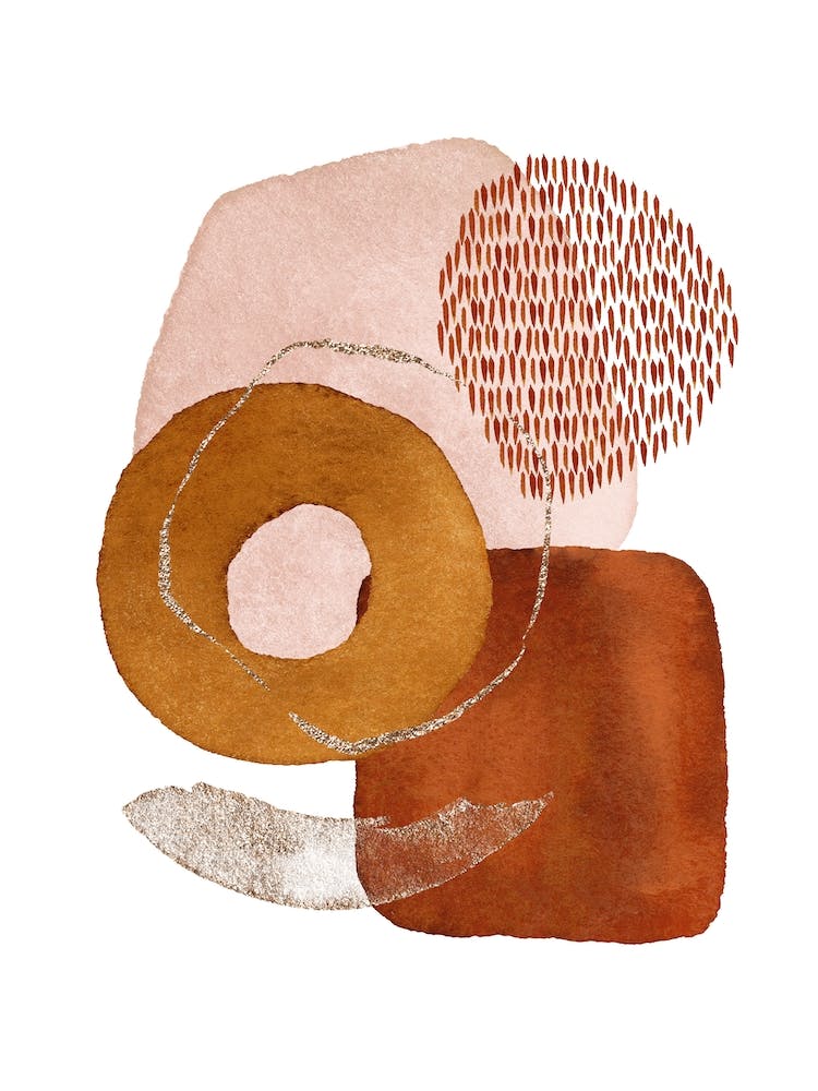 Watercolor Shapes In Red 6