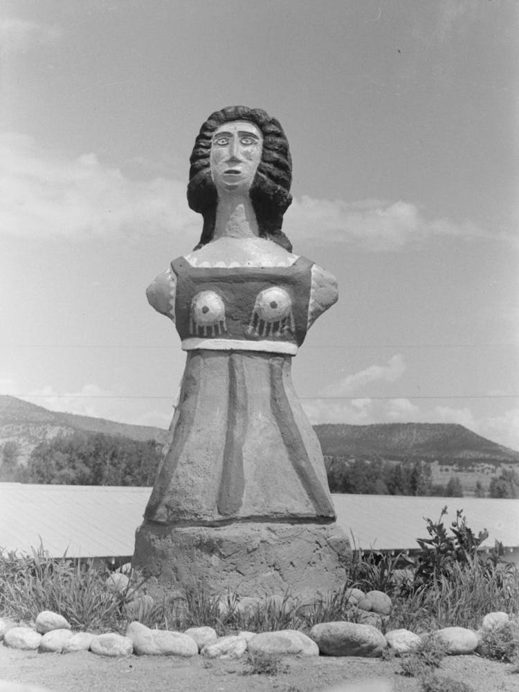 Untitled Photo, Possibly Related To Colored Statue, Work Of Cimarron, New Mexico, Artist By Russell Lee