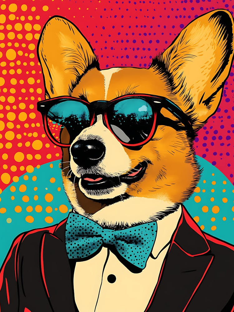 Super Cool Corgi Illustration Pop 7