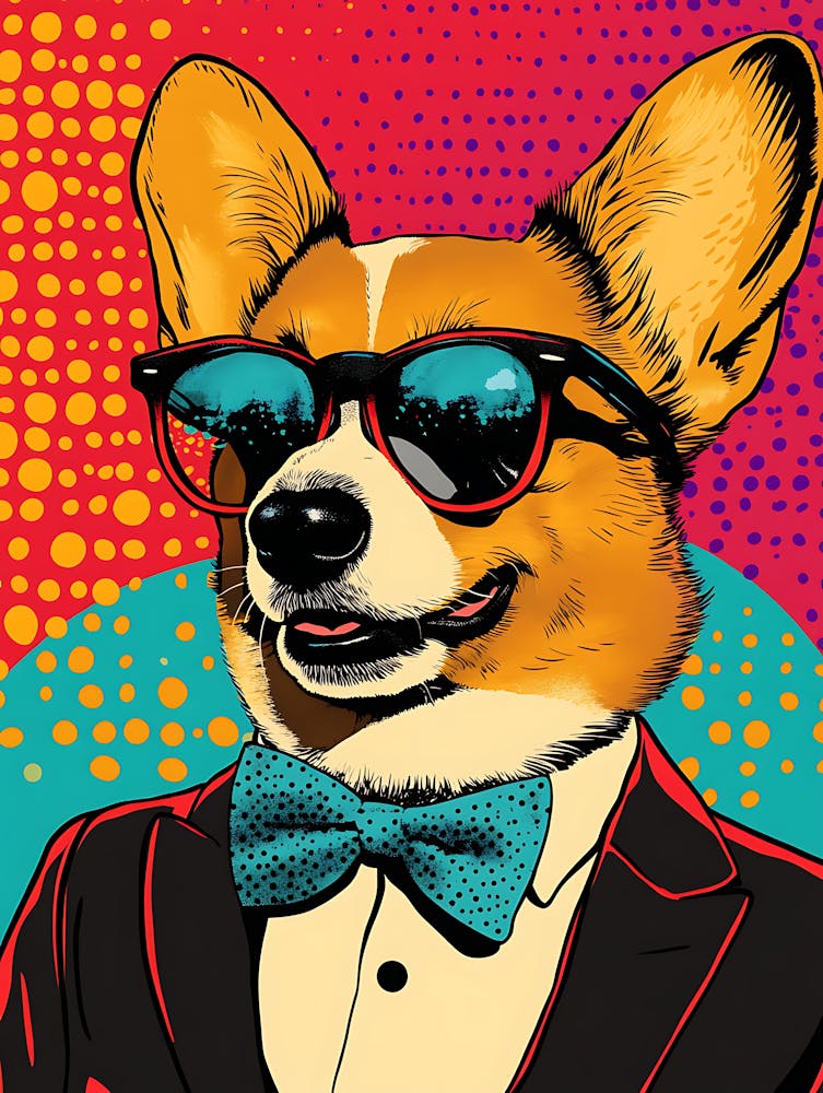 Super Cool Corgi Illustration Pop 7