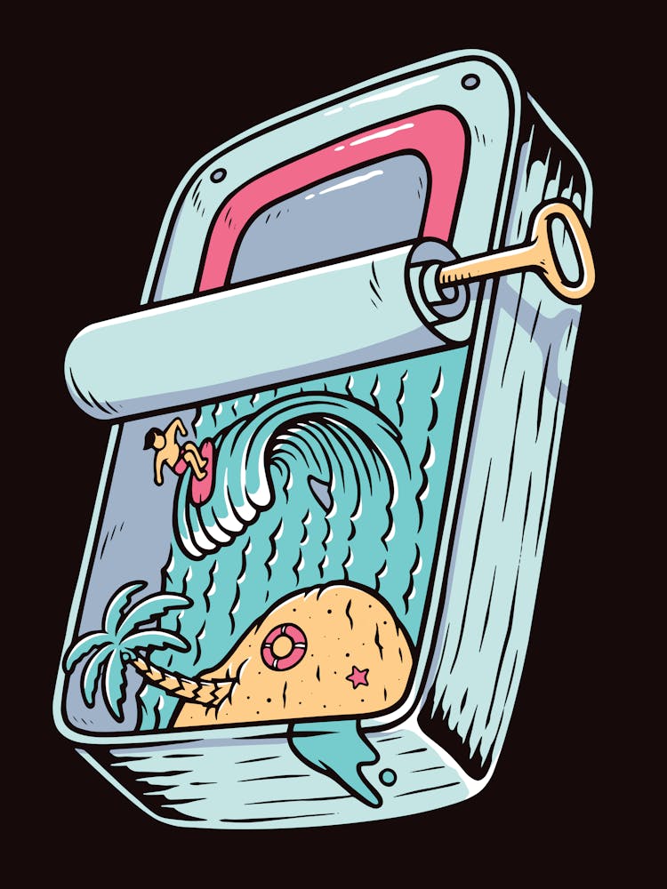 Views Of The Beach In Canned Sardines