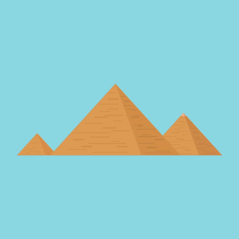 Pyramids Flat Design Icon