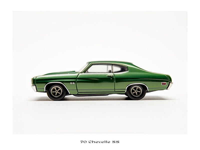 Toy Car 70 Chevelle Ss Green Poster