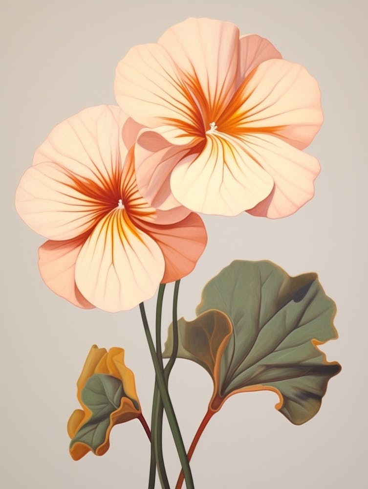 Floral Illustration Nasturtium 1