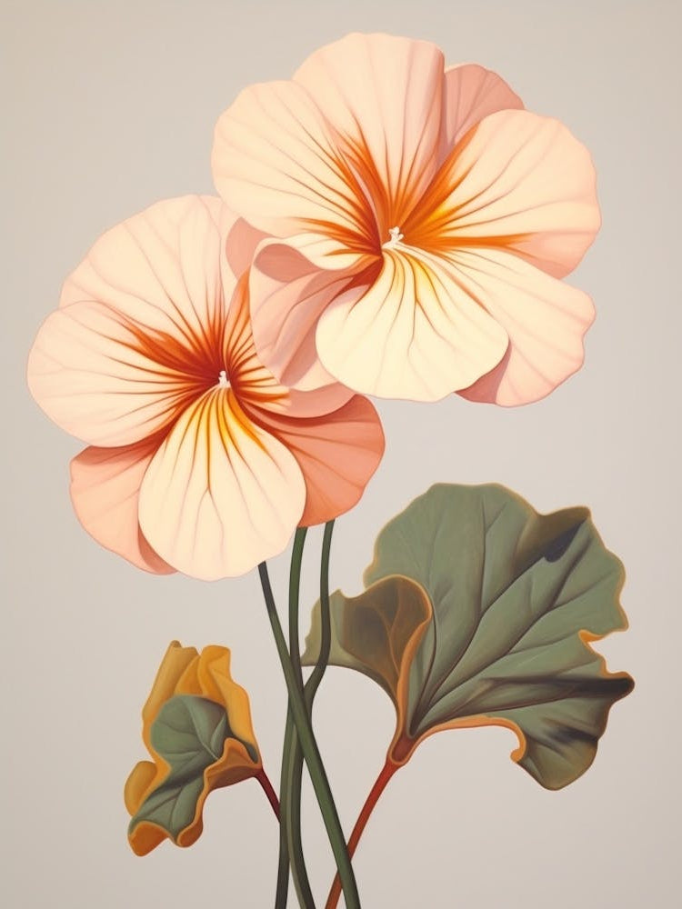 Floral Illustration Nasturtium 1
