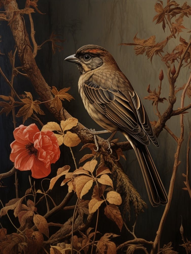 Dark And Moody Botanical Sparrow 3