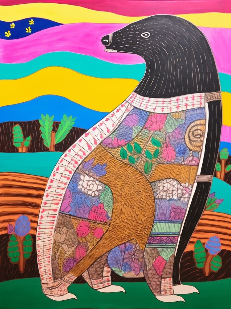 Maximalist Animal Painting Mongoose 2