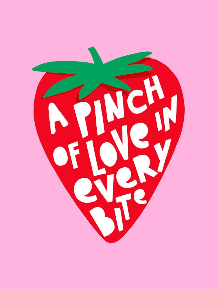 Grande Fraise Amour à chaque bouchée Fruit d'été