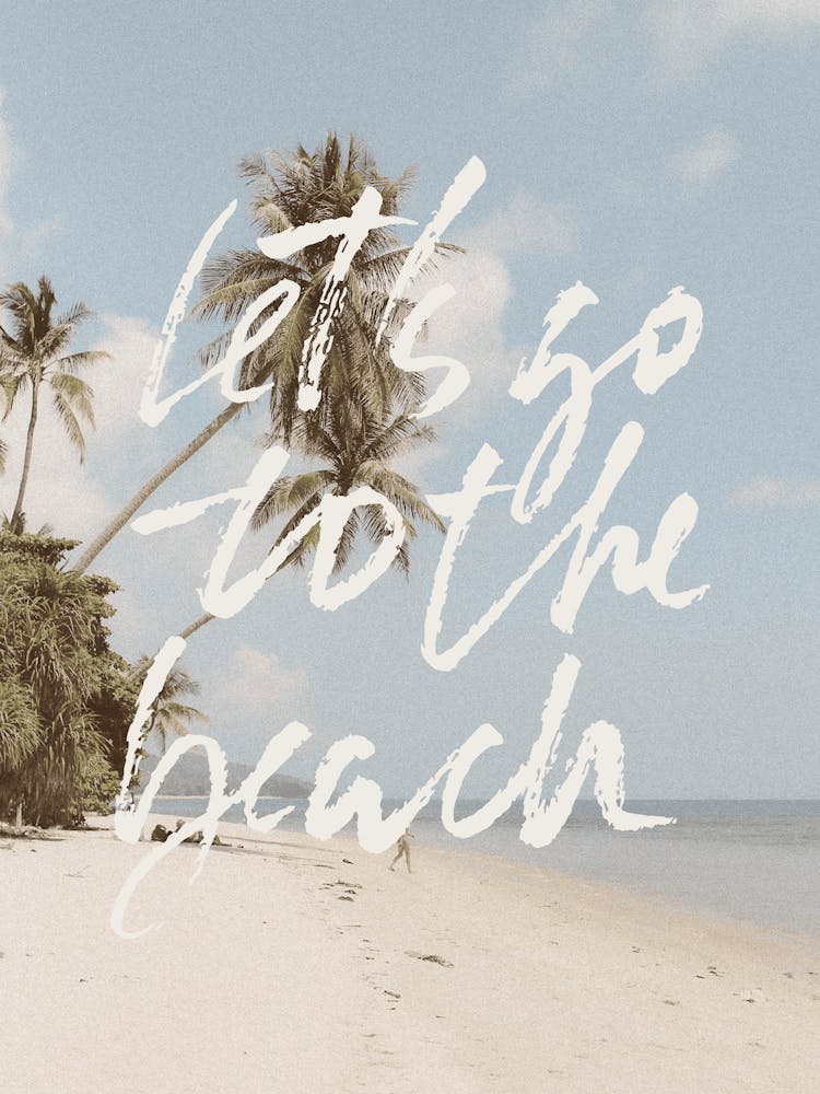 Let’s Go To The Beach Print | Beachy Coastal Tropical Decor | Summer Wall Art | Beach House Decor | Beach Wall Art | Trendy Summer House Decor |