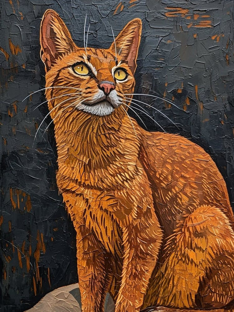 Somali Cat Relief Illustration 4