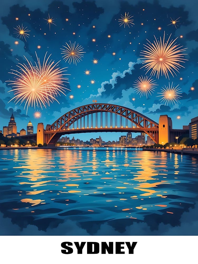 Affiche de voyage vintage de Sydney 15