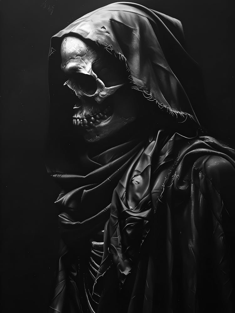 Black And White Skeleton