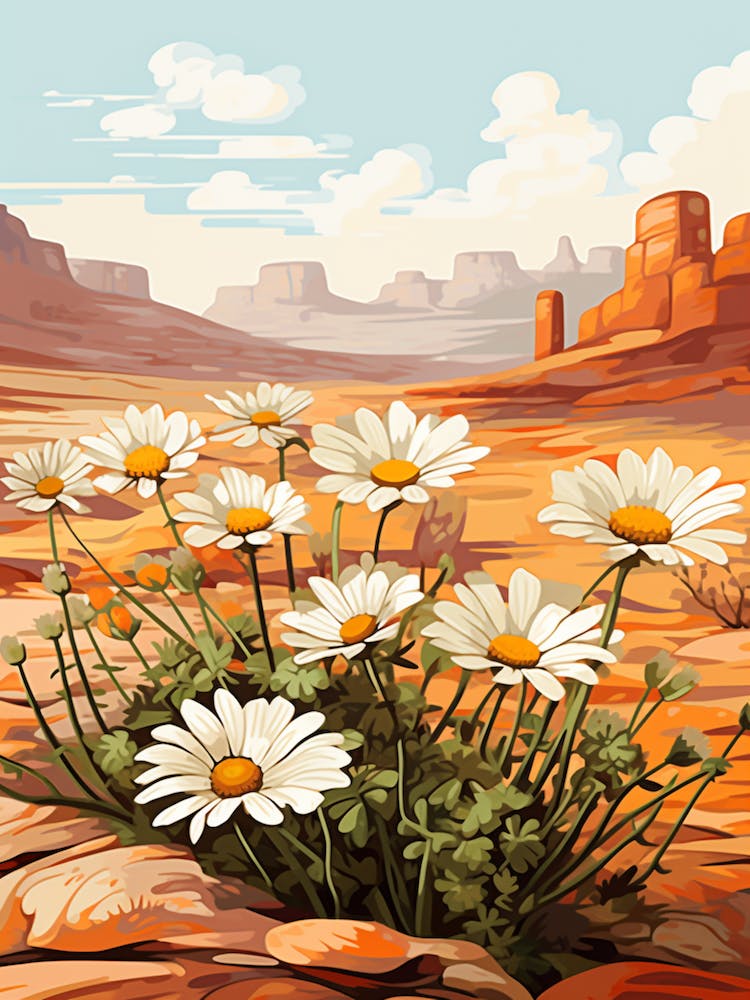 Daisy Wildflower In Desert, South Western Style (3)