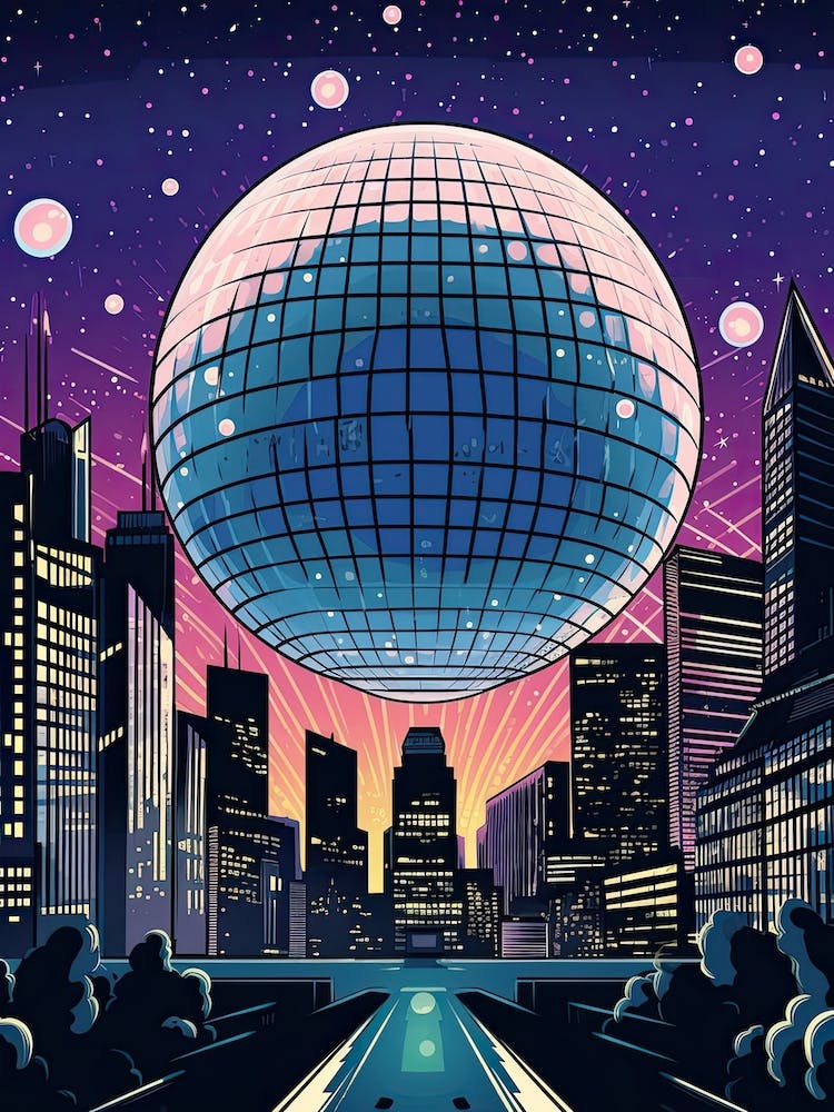 London Downtown Giant Disco Ball 0