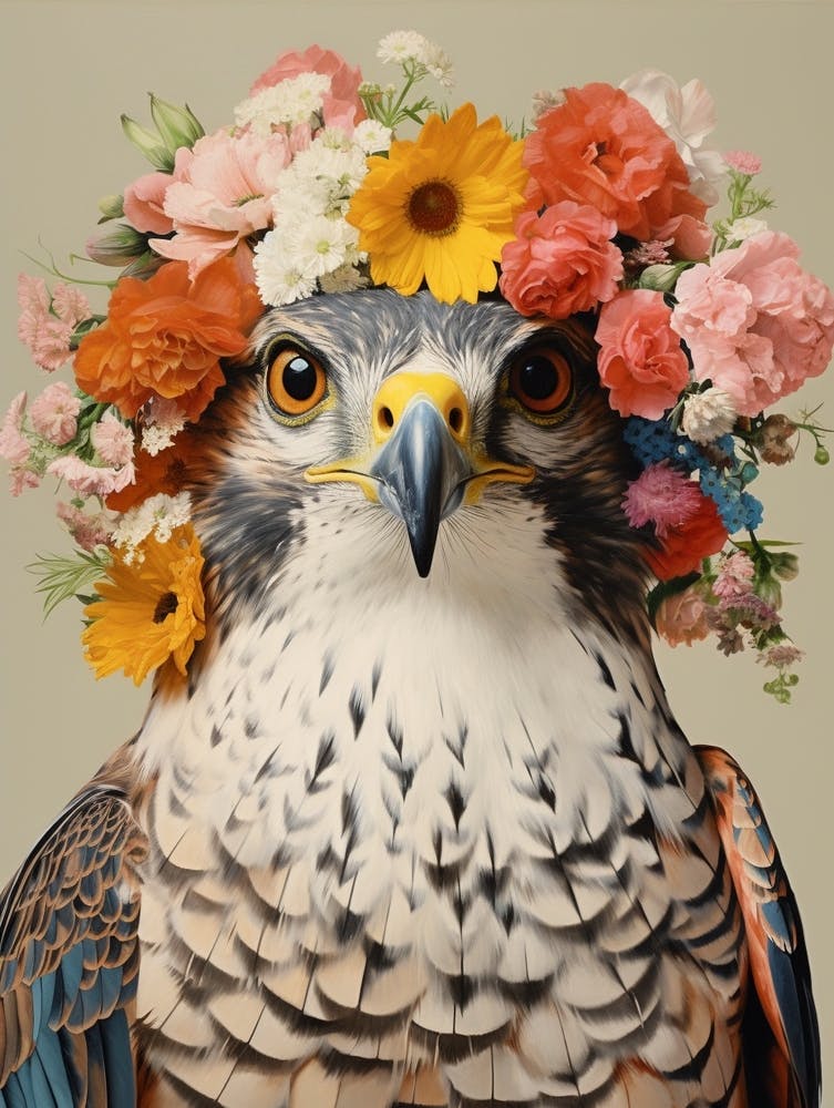 Bird With A Flower Crown Falcon 7