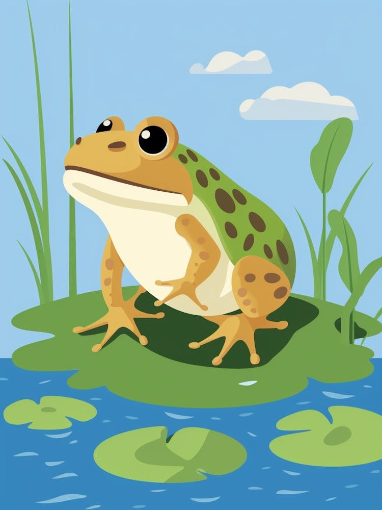 Baby Animal Illustration  Frog 1