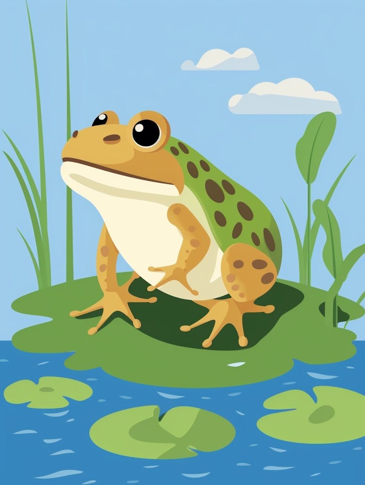 Baby Animal Illustration  Frog 1