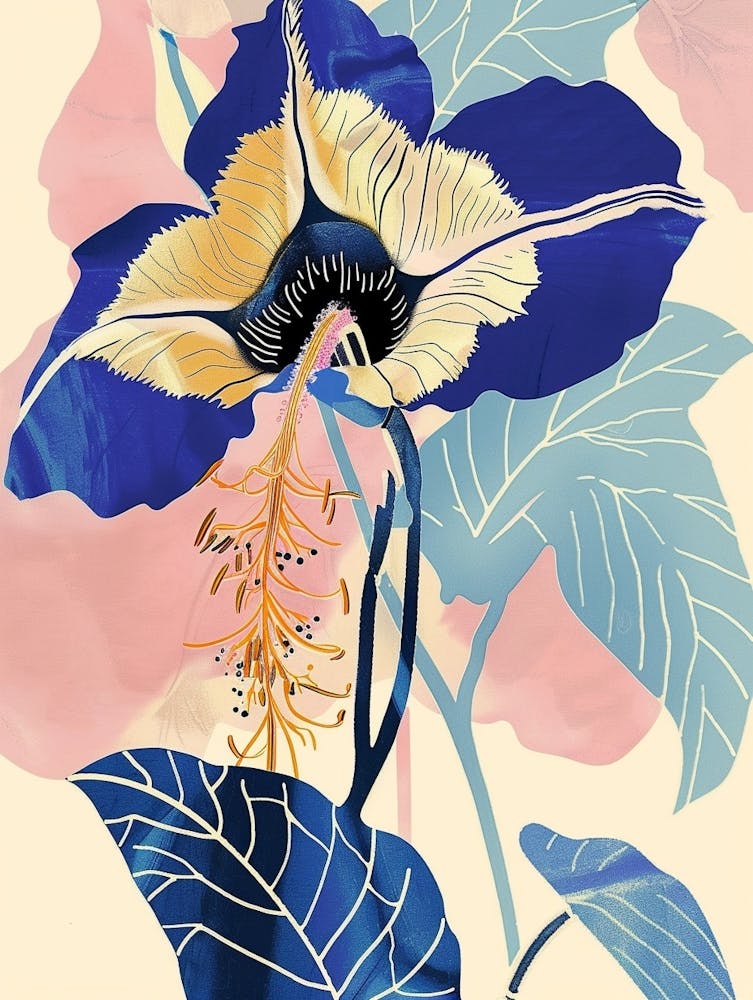 Colourful Flower Illustration Morning Glory 7