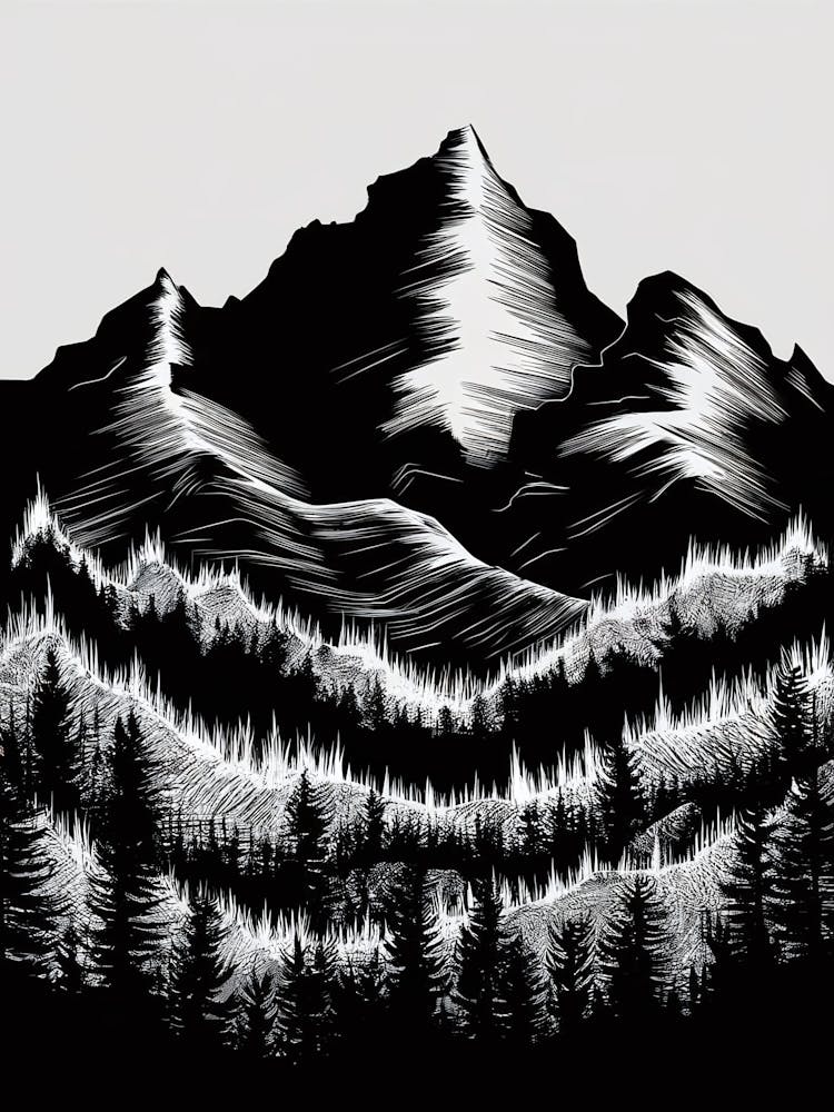 Black And White Mountain