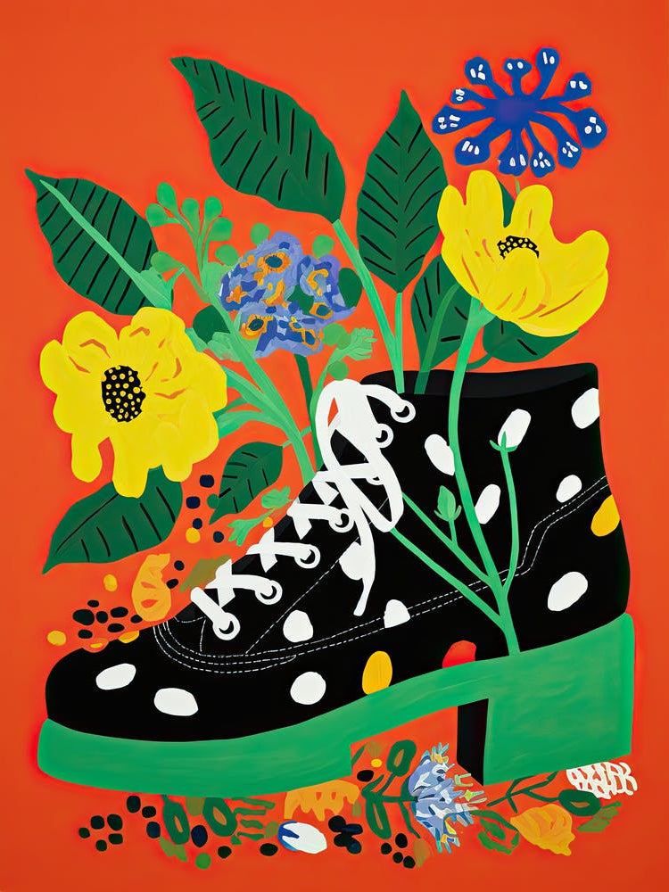 Sneaker Garden: Where Flowers and Footwear Flourish