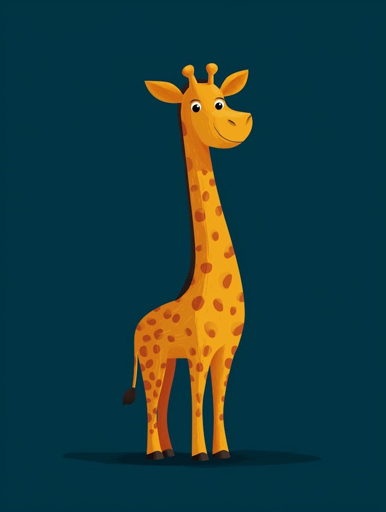 Safari Animals For Nursery Wall Decoration, Giraffe Kids Room Art