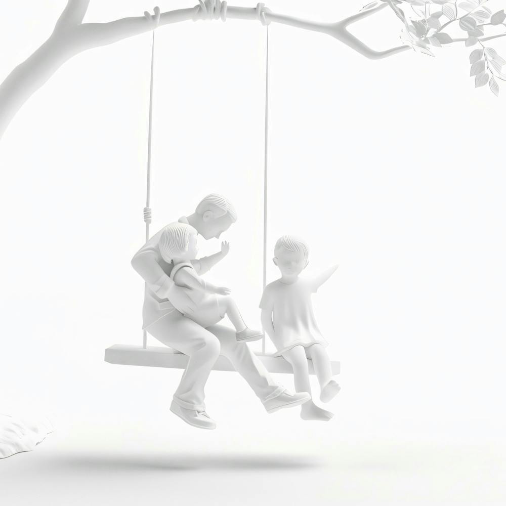 Family On Swing