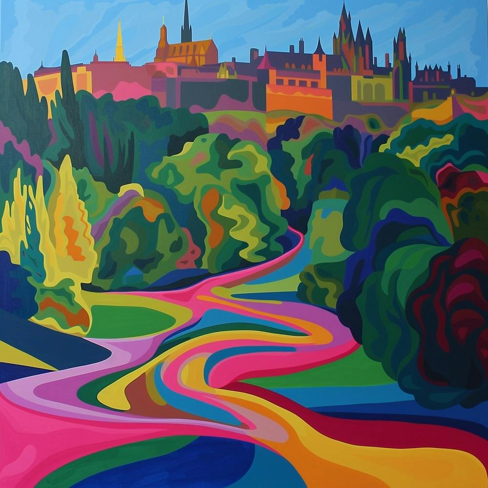 Abstract Park Collection Princes Street Gardens Edinburgh Scotland 3