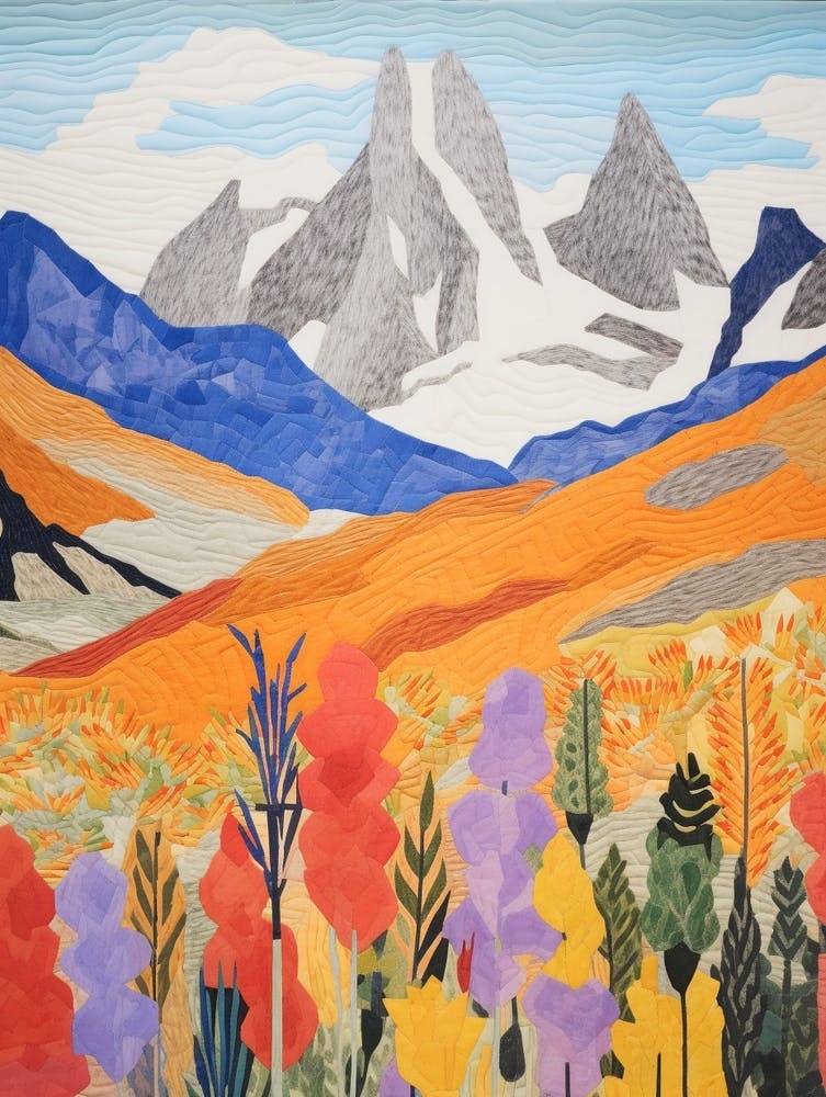 Mount Cook New Zealand 2 Colourful Mountain Illustration