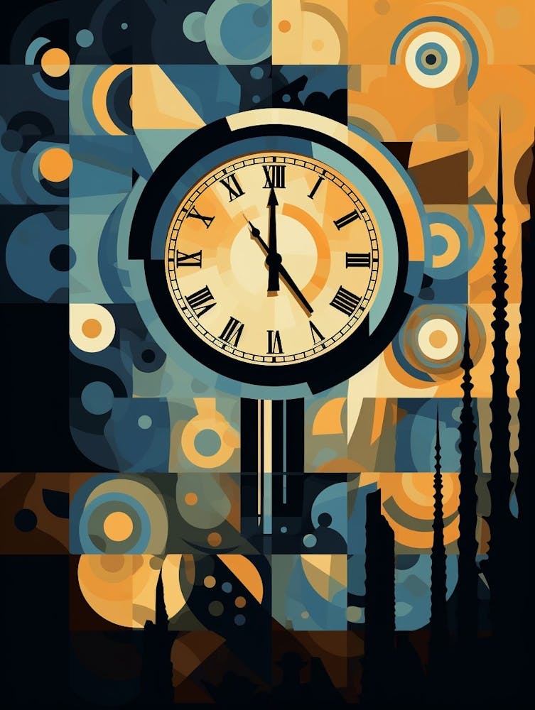 Time Abstract Geometric Illustration 6