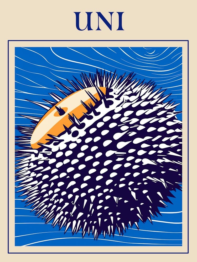Uni Sea Urchin Seafood Poster