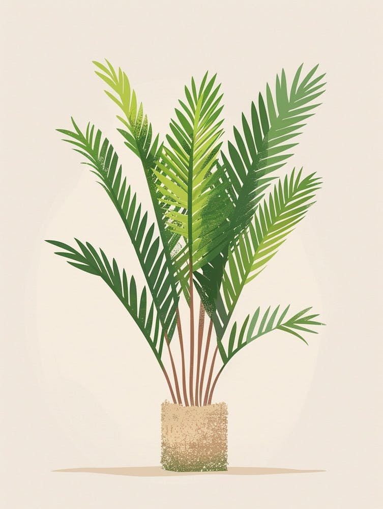 Sago Palm Plant Minimalist Illustration 6