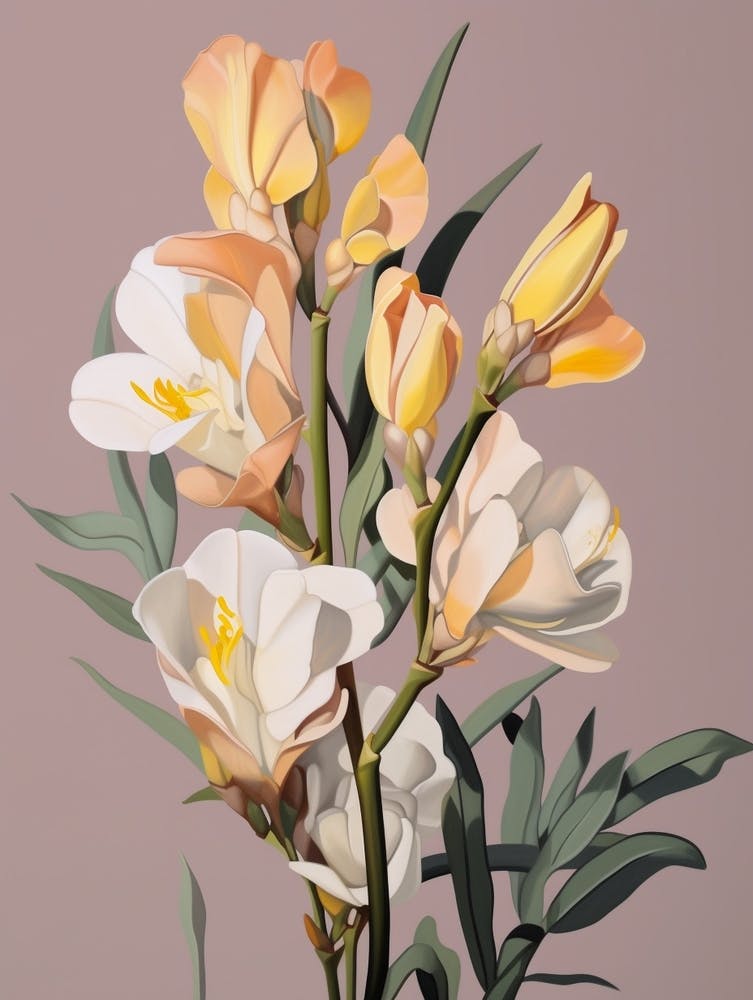 Freesia 4 Flower Painting