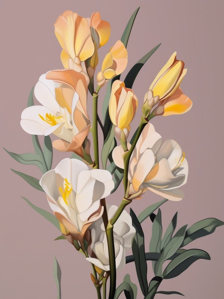 Freesia 4 Flower Painting