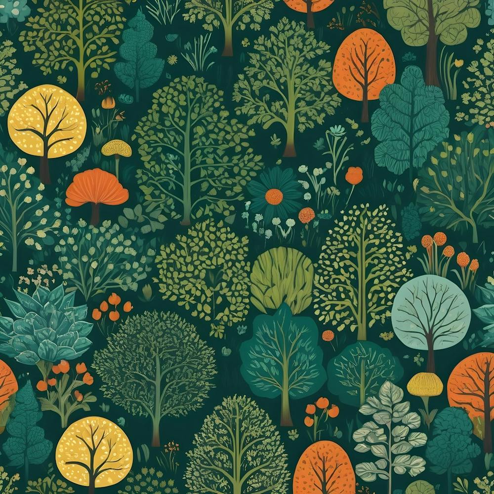 Motif Forestier Sans Couture