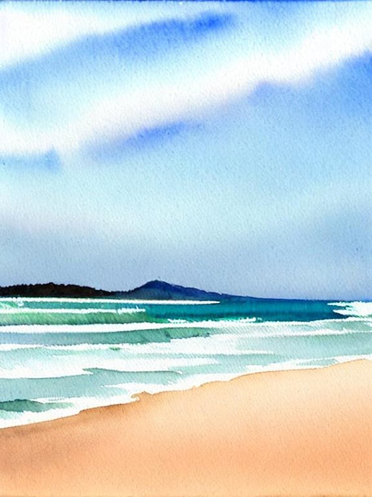Umina Beach 2, Australia Watercolour