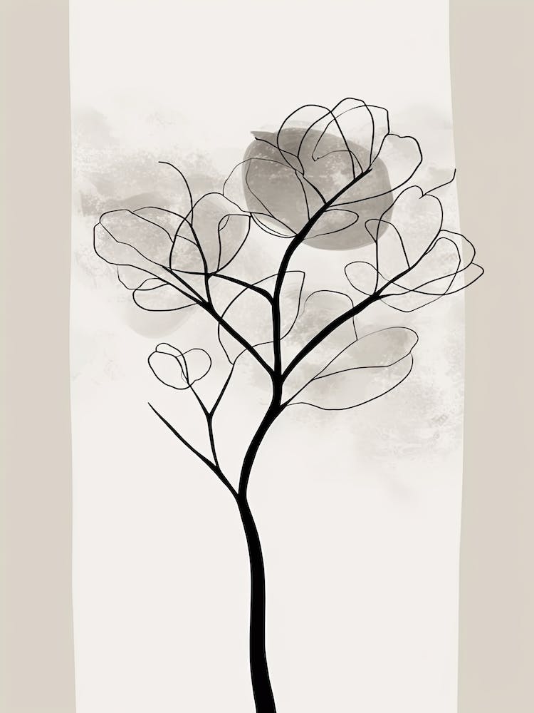 Tree Line Art Abstract 8