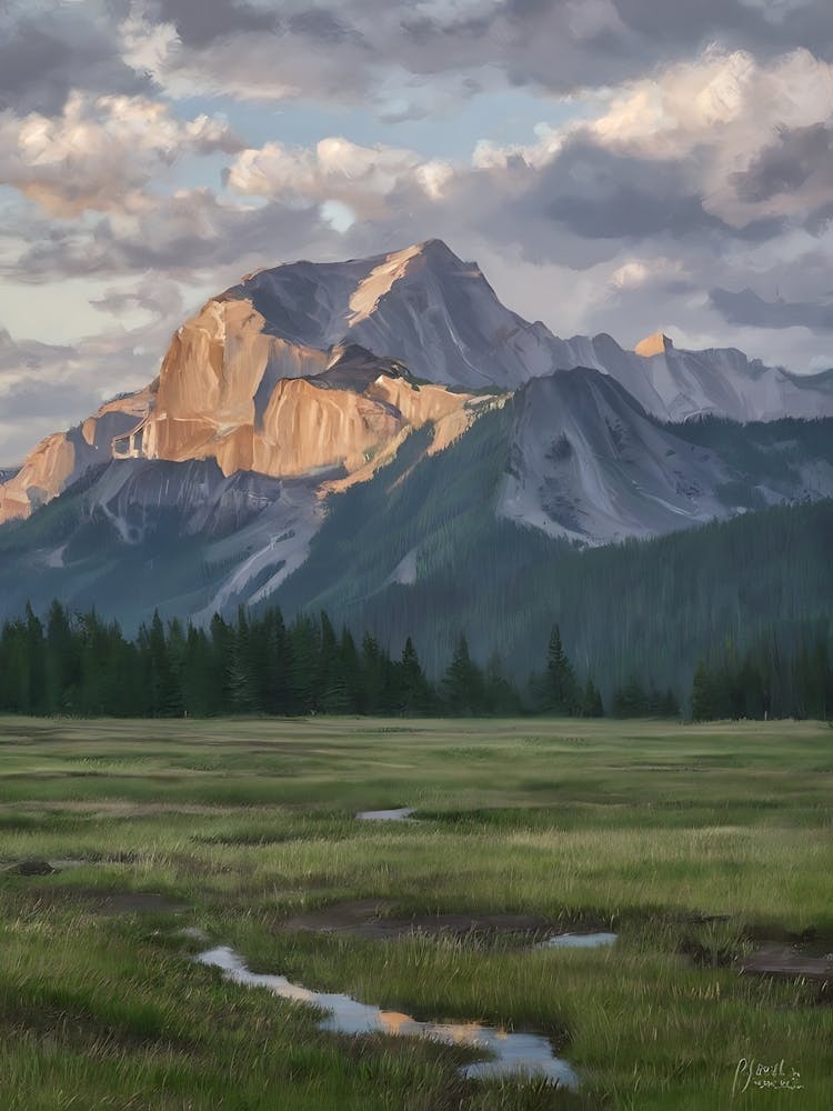 Lever de soleil sur les montagnes