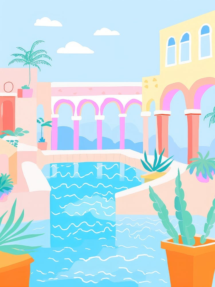 Ostia, Italy Colourful View 3